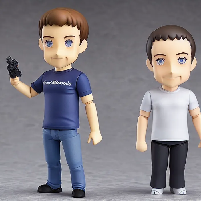 Image similar to Mark Zuckerberg, An anime nendoroid of Mark Zuckerberg, figurine, detailed product photo