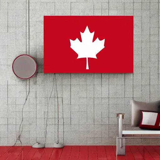 Prompt: Communist Canadian Flag