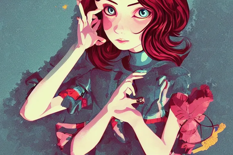 Prompt: alice in wonderland digital illustration by ilya kuvshinov