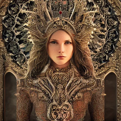 Prompt: queen of magic, godly, beautiful, intricate, hyper detailed, octane, 4 k