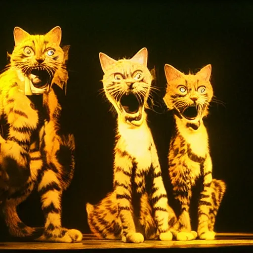 Image similar to 📷 mungojerrie and rumpleteazer, cats the musical 1 9 9 8, dynamic lighting, portait