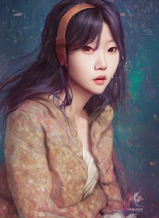 Image similar to jennie kim, kpop, hyper detailed, digital art, trending in artstation, cinematic lighting, studio quality, smooth render, unreal engine 5 rendered, octane rendered, art style by klimt and nixeu and ian sprigger and wlop and krenz cushart