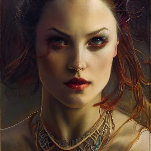 Image similar to a painting in the style of donato giancola, and in the style of charlie bowater, and in the style of charles dulac. smooth, sharp focus, semi - realism.