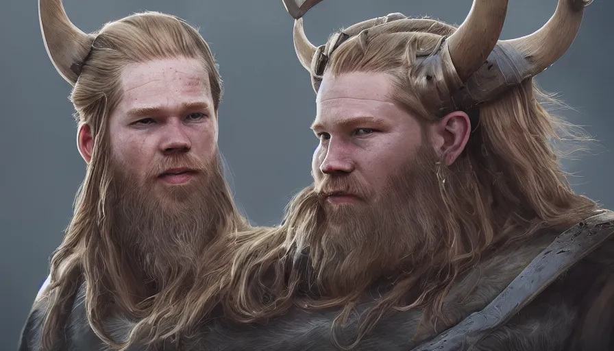 Image similar to Kevin De Bruyne as viking, hyperdetailed, artstation, cgsociety, 8k