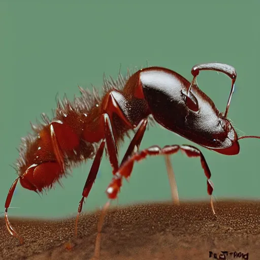 Image similar to digital art of an ant betraying its anthill