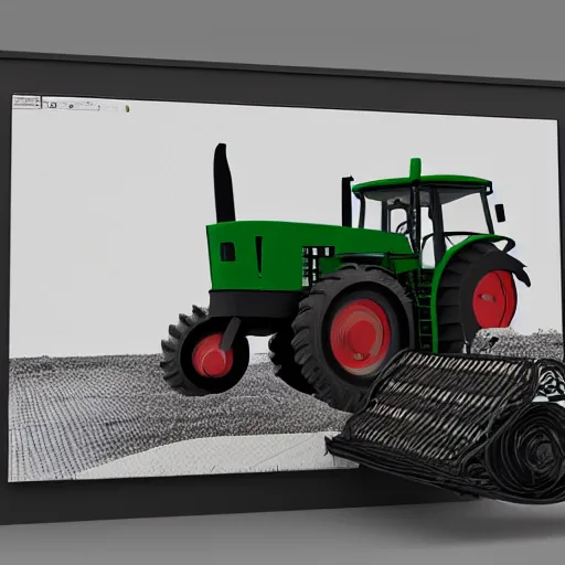 Image similar to tractor in design studio