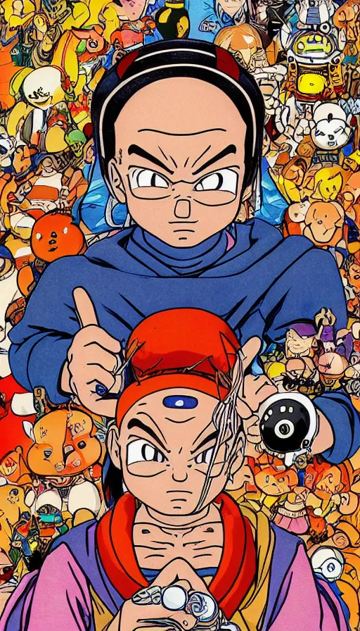 Image similar to portrait of a digital shaman, by akira toriyama