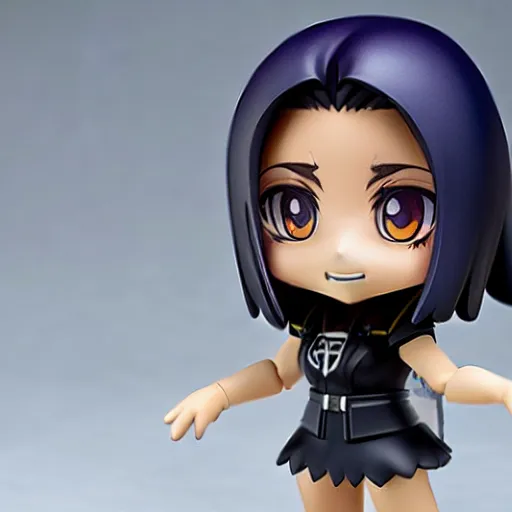 Prompt: a raven nendoroid, product shot