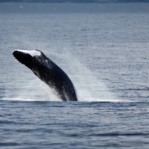 Image similar to photo of a whale riding a bicycle