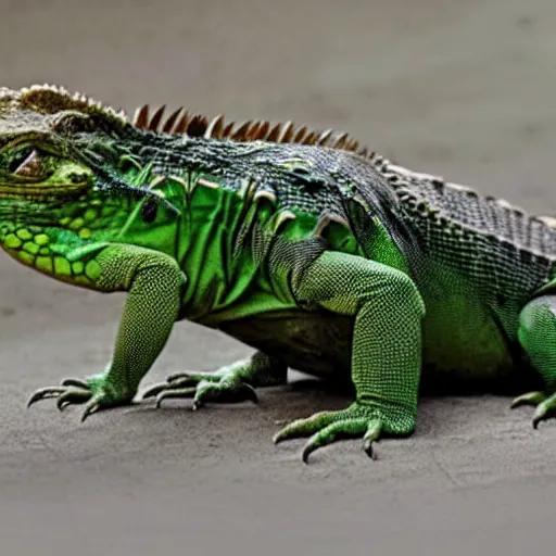 Image similar to iguana and crocodile hybrid animal