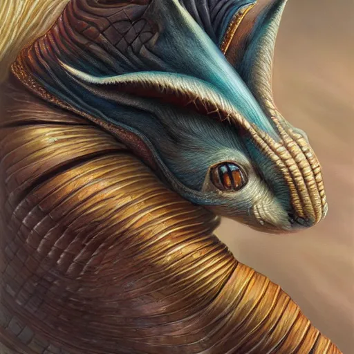 Image similar to a detailed fantasy painting of a hybrid between cat and armadillo, by lauri blank, artgerm, evelyn de morgan, 8K, 50mm lens