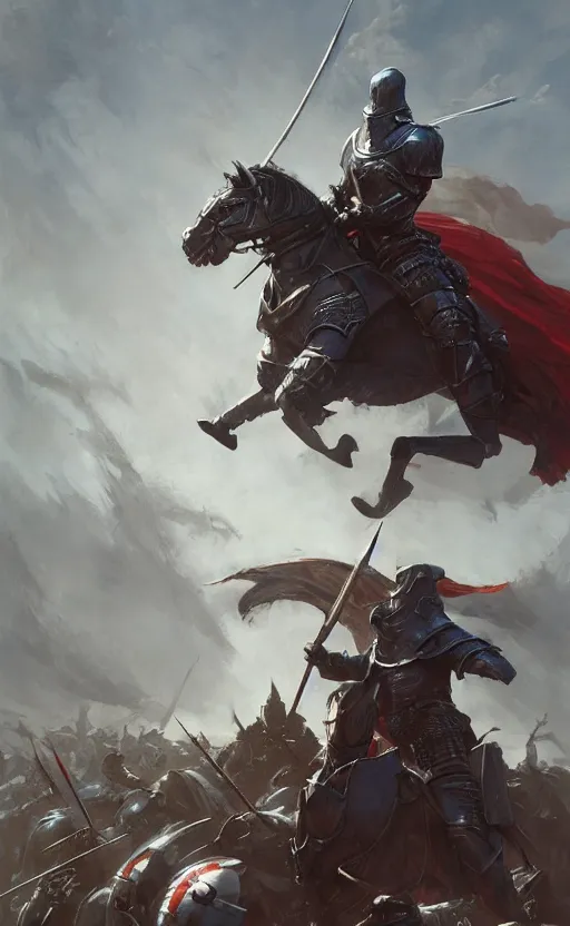 Image similar to medieval knight use banner flag, solar field plains, front game card, drark, marvel comics, dark, intricate, highly detailed, smooth, artstation, digital illustration by ruan jia and mandy jurgens and artgerm and wayne barlowe and greg rutkowski and zdislav beksinski