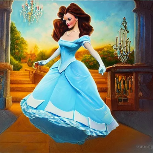 Prompt: beautiful painting of molly jane as belle from beauty and the beast, ultra realistic