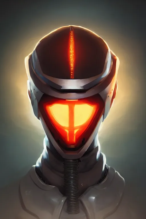 Image similar to epic mask helmet robot ninja portrait stylized as fornite style game design fanart by concept artist gervasio canda, behance hd by jesper ejsing, by rhads, makoto shinkai and lois van baarle, ilya kuvshinov, rossdraws global illumination radiating a glowing aura global illumination ray tracing hdr render in unreal engine 5