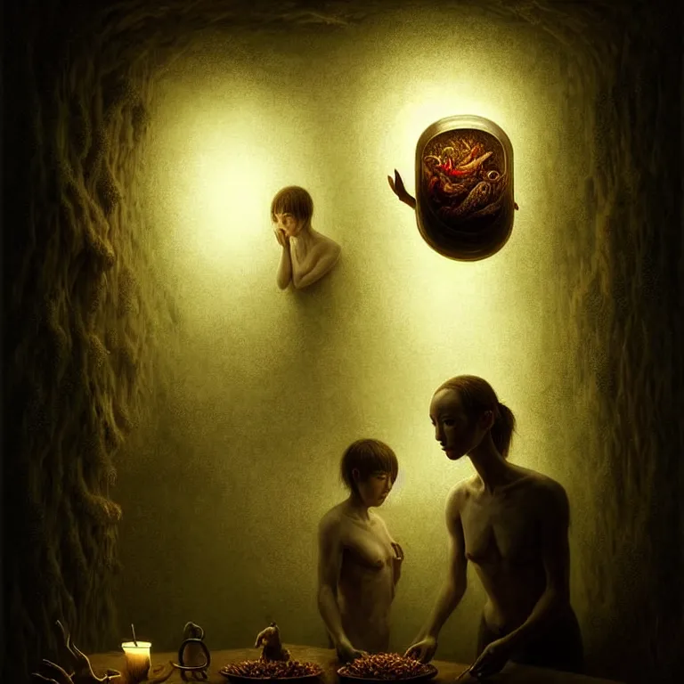 Prompt: epic professional digital art of hungry rice, atmospheric lighting, painted, intricate, detailed, by leesha hannigan, wayne haag, reyna rochin, ignacio fernandez rios, mark ryden, iris van herpen.