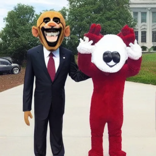 Prompt: obama fursuit