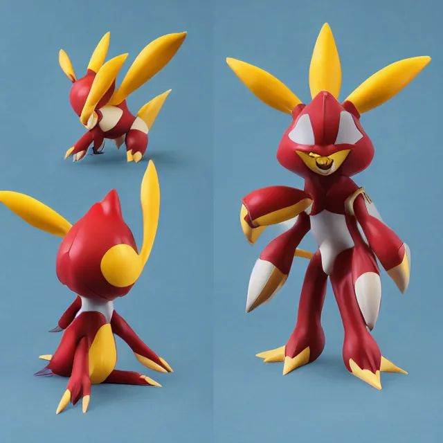 Image similar to stylized pokemon vinyl figure, figure photography, high details