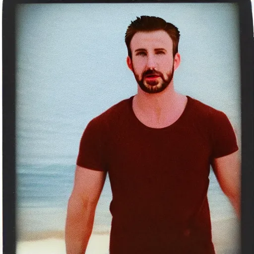 Image similar to polaroid of chris evans