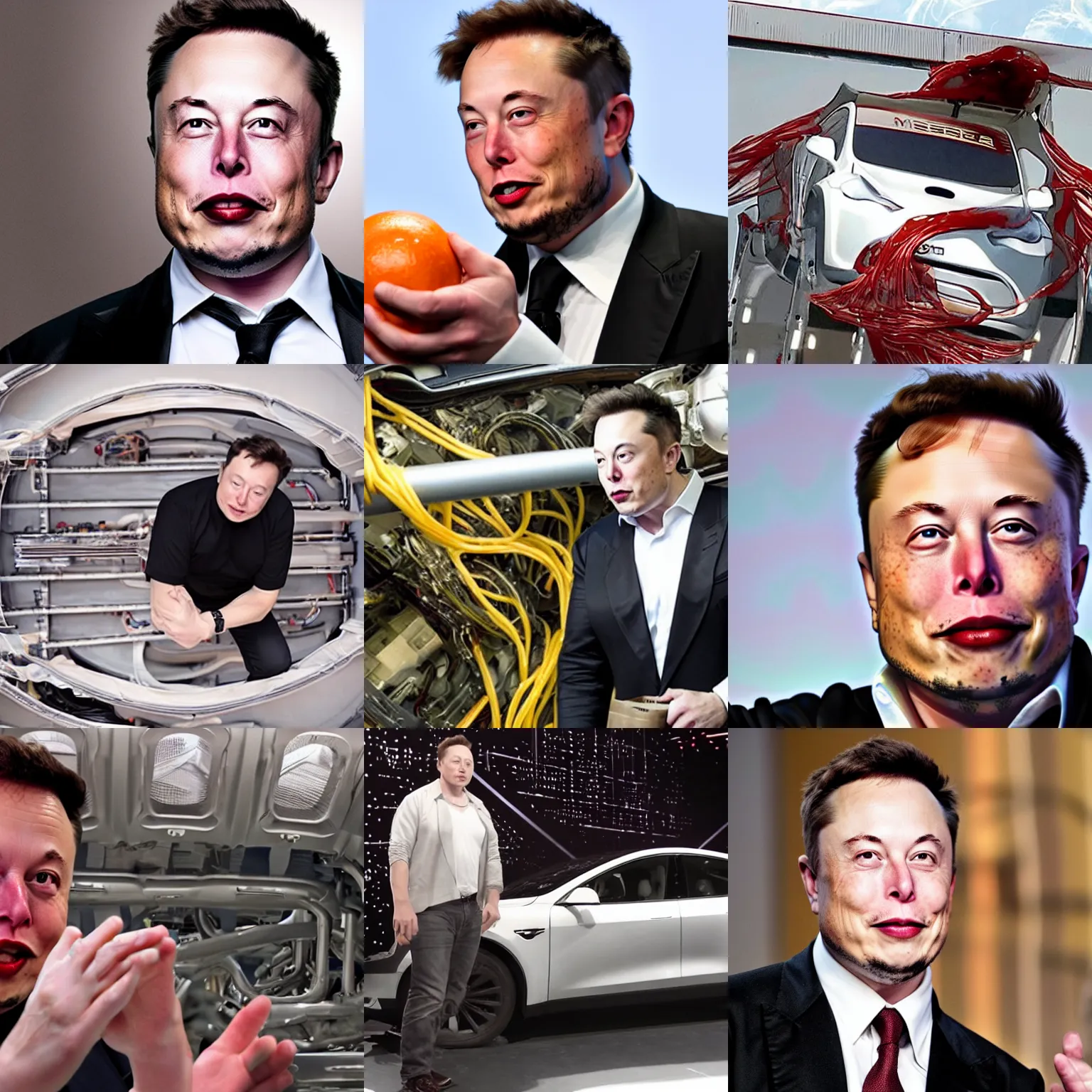 Prompt: elon musk puking spaghetti