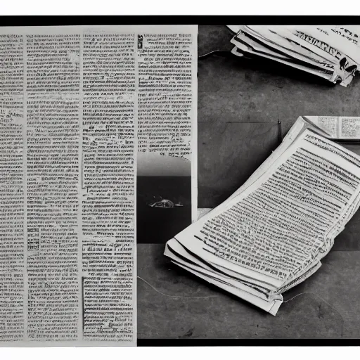 Image similar to A photography of a ready-made artifact that looks like a found object, offset lithography, newspaper, 60s style, full page