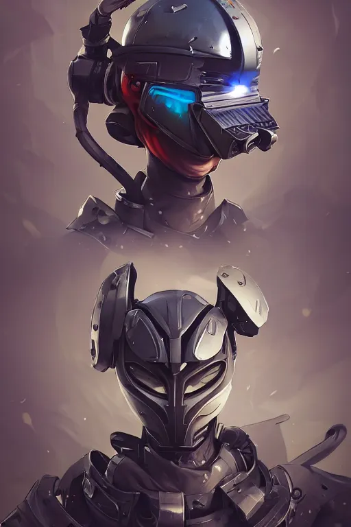 Image similar to epic mask helmet robot ninja portrait stylized as fornite style game design fanart by concept artist gervasio canda, behance hd by jesper ejsing, by rhads, makoto shinkai and lois van baarle, ilya kuvshinov, rossdraws global illumination radiating a glowing aura global illumination ray tracing hdr render in unreal engine 5