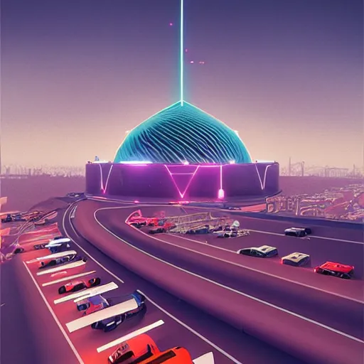 Image similar to utopia, society, traffic, by beeple, art station, highly detailed