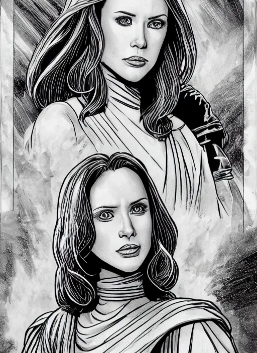 Prompt: mara jade skywalker, from star wars legends books, star wars portrait art