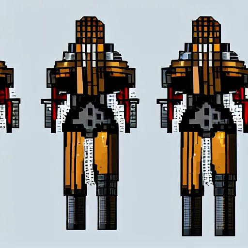 Prompt: Sprite sheet for a character that looks like a knight, 8-bit style, wearing armor, HDR, 4k, 8k