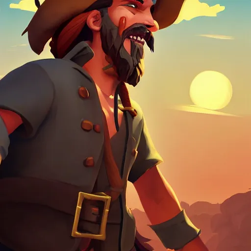 Image similar to painting jack the pirate on sea of thieves game avatar hero smooth face median photoshop filter cutout vector behance hd by jesper ejsing, by rhads, makoto shinkai and lois van baarle, ilya kuvshinov, rossdraws, illustration, art by ilya kuvshinov and gustav klimt