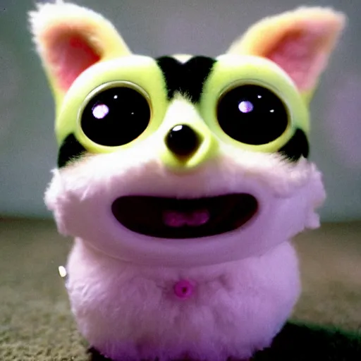 Image similar to uncanny corgi furby toy from a horrifying nightmare, junji ito, david lynch