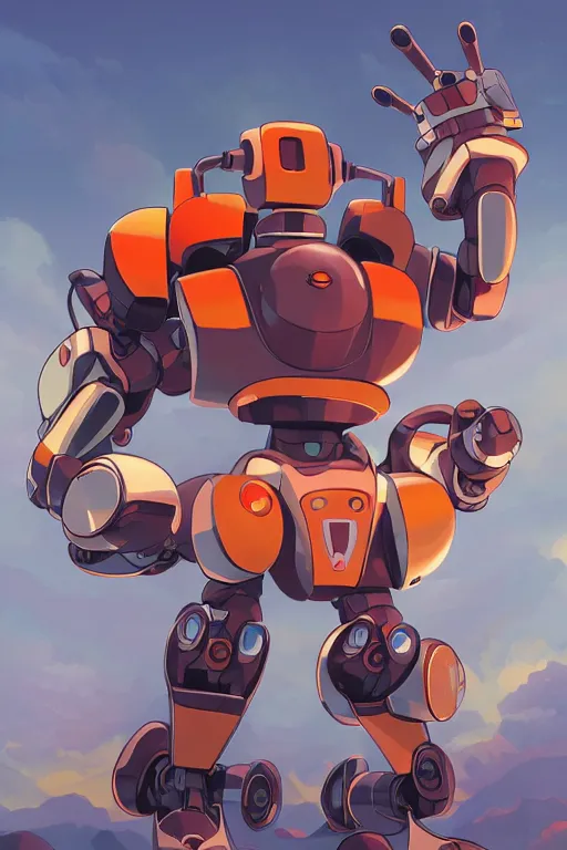 Image similar to metabots medabots medarotto medarot robot minimalist comics, behance hd by jesper ejsing, by rhads, makoto shinkai and lois van baarle, ilya kuvshinov, rossdraws global illumination ray tracing hdr radiating a glowing aura