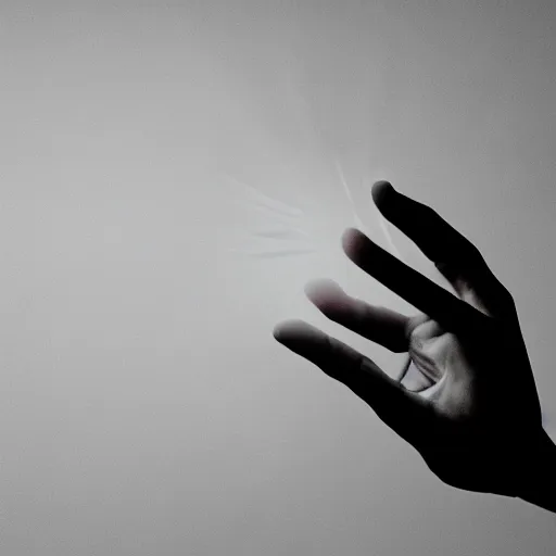 Image similar to a huge hand reaching down through a blinding light, full frame, cinematic light , unreal engine,