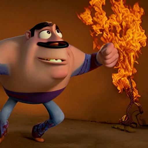 Prompt: ingenuous firebrand, pixar,