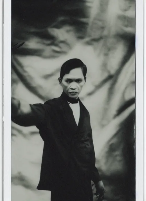 Prompt: Jose Rizal voguing, 90s polaroid