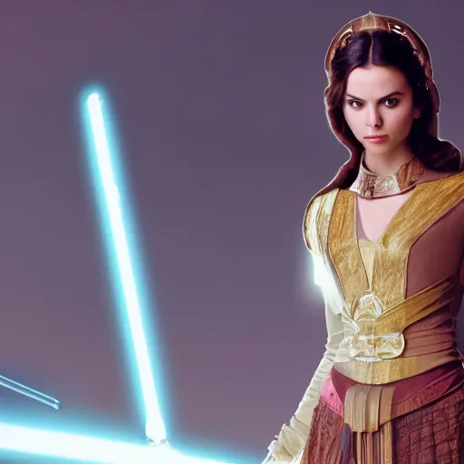 Image similar to victoria justice as princess padme in star wars episode 3, 8 k resolution, cinematic lighting, anatomically correct