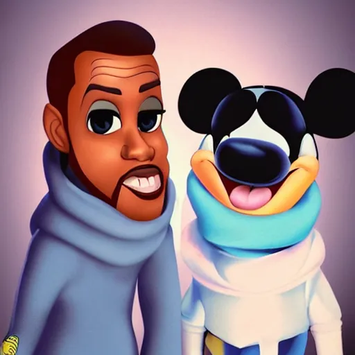 Image similar to disney pixar kanye west