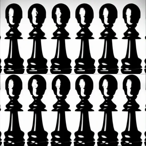 Image similar to the matrix characters as chess pieces