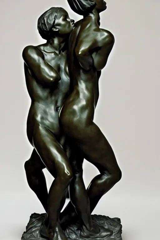 Image similar to sculpture of the victory Women by auguste rodin