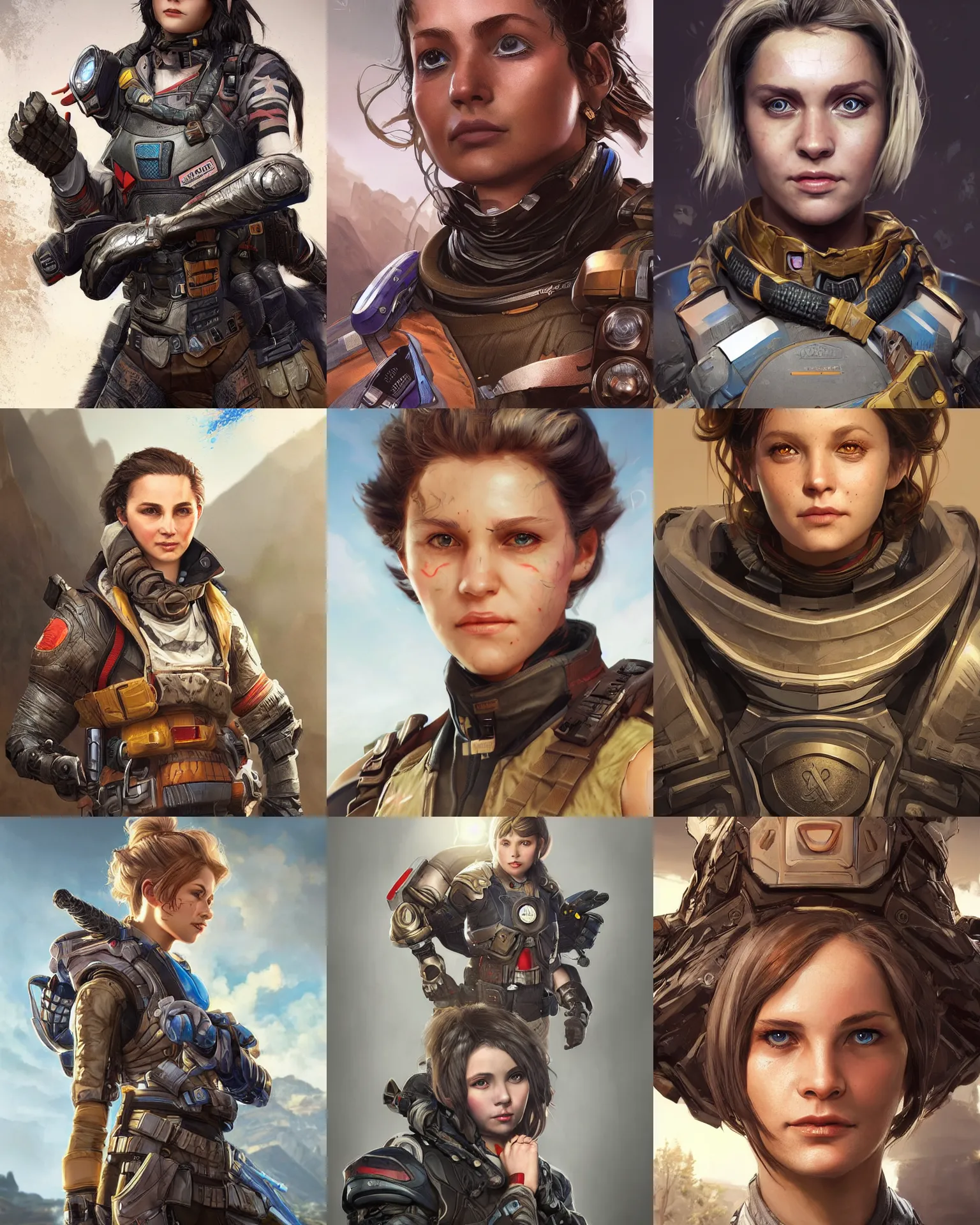 Prompt: Young Kirsten Durnst as an Apex Legends character digital illustration portrait design by, Mark Brooks and Brad Kunkle detailed, gorgeous lighting, wide angle action dynamic portrait