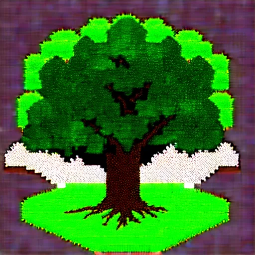 Image similar to giant tree ,pixel art