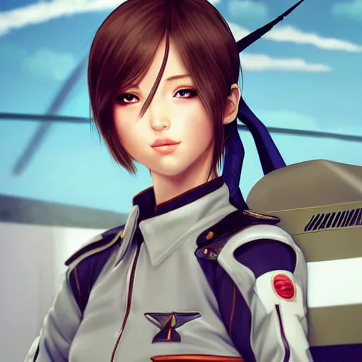 Prompt: portrait anime combat pilot girl, cute - fine - face, pretty face, realistic shaded perfect face, fine details. anime. realistic shaded lighting by ilya kuvshinov giuseppe dangelico pino and michael garmash and rob rey, iamag premiere, aaaa achievement collection, elegant, fabulous, eyes open in wonder