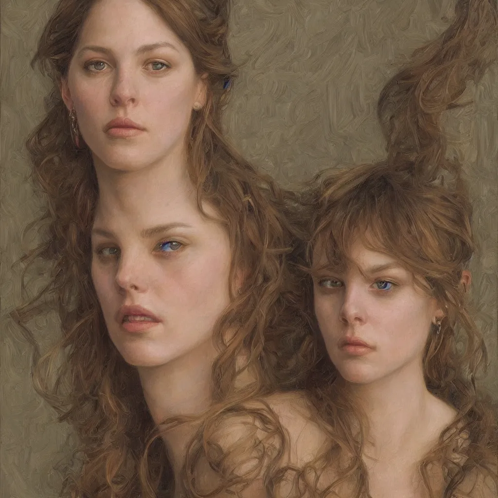 Prompt: painting by donato giancola, portrait of a beautiful young woman