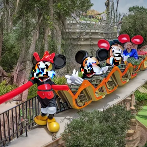 Prompt: Disney World ride called The Asbestos Adventure