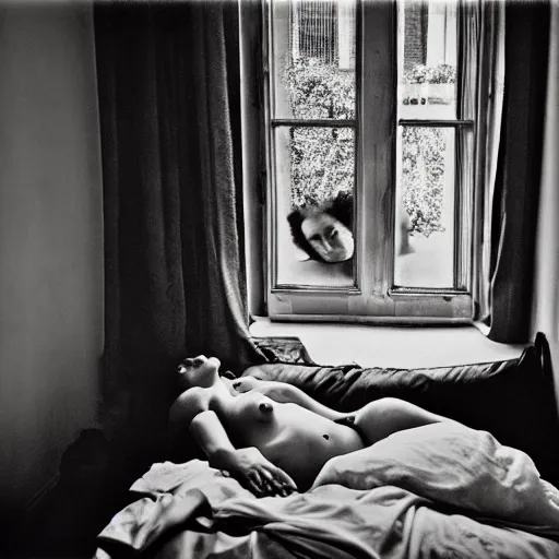 Prompt: photography of people in bed, by antoine d'agata