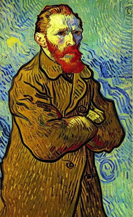 Image similar to detailed expressionist!! oil painting masterpiece portrait of an ancient king!! by van gogh, 8 k resolution, smooth, sharp focus, matte painting, beautiful masterpiece expressionist painting