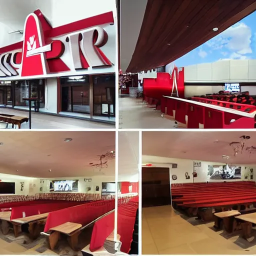 Image similar to church that resembles a kfc restaurant