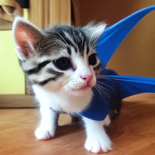 Image similar to a kitten dressed like a dragon