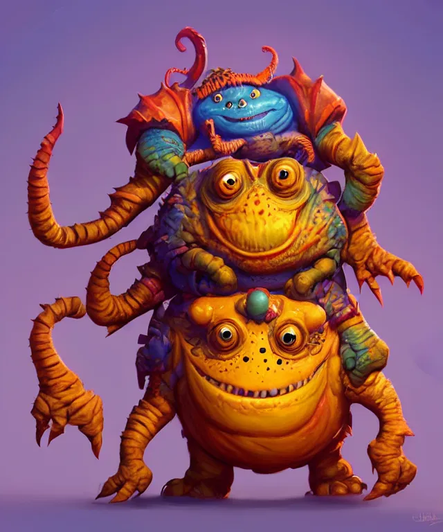 Prompt: a xanathar creature in the style of pixar, adorable and whimsical, carrying a huge backpack, fantasy, elegant, digital painting, artstation, unreal engine, octane render, concept art, matte, sharp focus, vibrant colors, high contrast, illustration, art by justin gerard