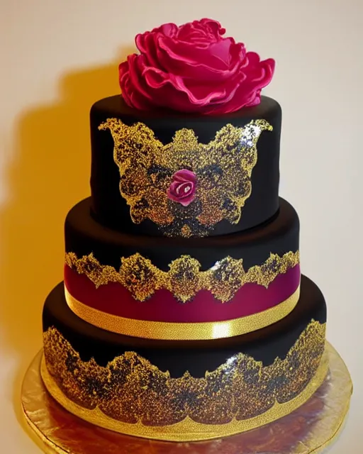 Prompt: elegant rococo quartz raspberry wedding cake dripping fondant, stylized, sparkling, glitter, gilding, ornate, sylvain sarrailh, joongwon jeong