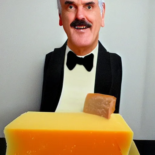 Image similar to cheese john cleese made out of cheese cheese